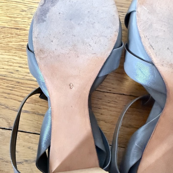 A DETACHER Heels Vintage 2000s Strappy Wooden Heel Sandal Size 9 Y2K - Picture 9 of 9